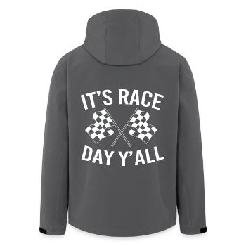 Drag Race - Recycelte Männer Softshell-Jacke von Stanley/Stella - Anthrazit - Hinten - AI Model Male 185 light (185cm)