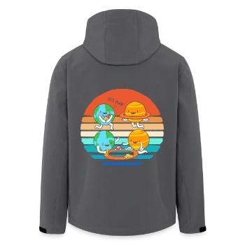 Raumfahrt Weltall Outer Space Planeten Universum - Recycelte Männer Softshell-Jacke von Stanley/Stella - Anthrazit - Hinten - AI Model Male 185 light (185cm)