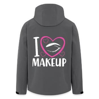Make-up Kosmetik Kosmetikerin Microblading - Recycelte Männer Softshell-Jacke von Stanley/Stella - Anthrazit - Hinten - AI Model Male 185 light (185cm)
