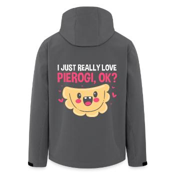 Pierogi Polen Polnisch - Recycelte Männer Softshell-Jacke von Stanley/Stella - Anthrazit - Hinten - AI Model Male 185 light (185cm)