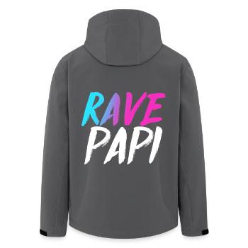 Techno House Electro Festival Hardstyle Rave Dad - Recycelte Männer Softshell-Jacke von Stanley/Stella - Anthrazit - Hinten - AI Model Male 185 light (185cm)