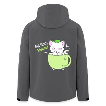 Matcha Tee - Recycelte Männer Softshell-Jacke von Stanley/Stella - Anthrazit - Hinten - AI Model Male 185 light (185cm)
