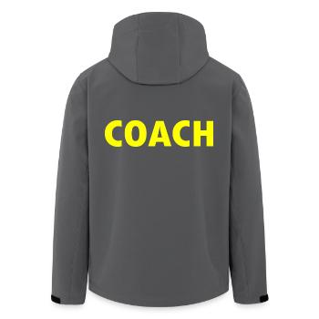 Coach - Recycelte Männer Softshell-Jacke von Stanley/Stella - Anthrazit - Hinten - AI Model Male 185 light (185cm)