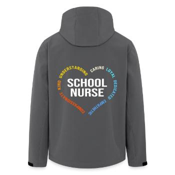 Schule Krankenschwester Krankenhaus Medizin - Recycelte Männer Softshell-Jacke von Stanley/Stella - Anthrazit - Hinten - AI Model Male 185 light (185cm)
