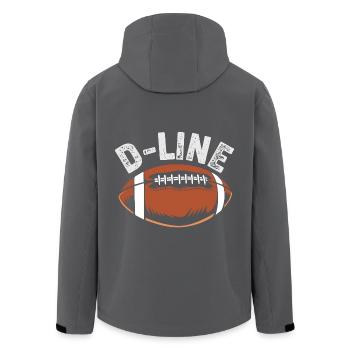American Football Lineman - Recycelte Männer Softshell-Jacke von Stanley/Stella - Anthrazit - Hinten - AI Model Male 185 light (185cm)
