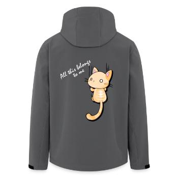 All dies ist mein! - Recycelte Männer Softshell-Jacke von Stanley/Stella - Anthrazit - Hinten - AI Model Male 185 light (185cm)