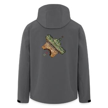 Chinesisch_Architektur_Himmelstempel_Tongren1420 - Recycelte Männer Softshell-Jacke von Stanley/Stella - Anthrazit - Hinten - AI Model Male 185 light (185cm)