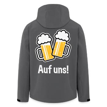 XEinHochAufUns (NEG / 3) - Recycelte Männer Softshell-Jacke von Stanley/Stella - Anthrazit - Hinten - AI Model Male 185 light (185cm)