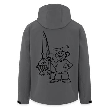 Fischer - Recycelte Männer Softshell-Jacke von Stanley/Stella - Anthrazit - Hinten - AI Model Male 185 light (185cm)