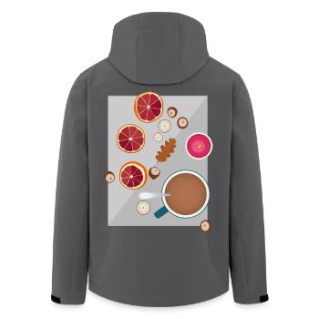 Hygge Dekoration Ruhe Gemütlichkeit Geschenk - Recycelte Männer Softshell-Jacke von Stanley/Stella - Anthrazit - Hinten - AI Model Male 185 light (185cm)