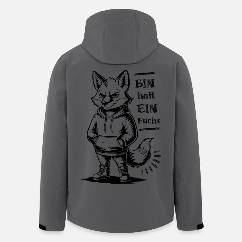 Bin halt ein Fuchs - Recycelte Männer Softshell-Jacke von Stanley/Stella - Anthrazit