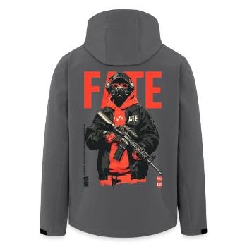 Tactical Guy - Men’s Recycled Softshell Jacket by Stanley/Stella - anthracite - Back - AI Model Male 185 light (185cm)