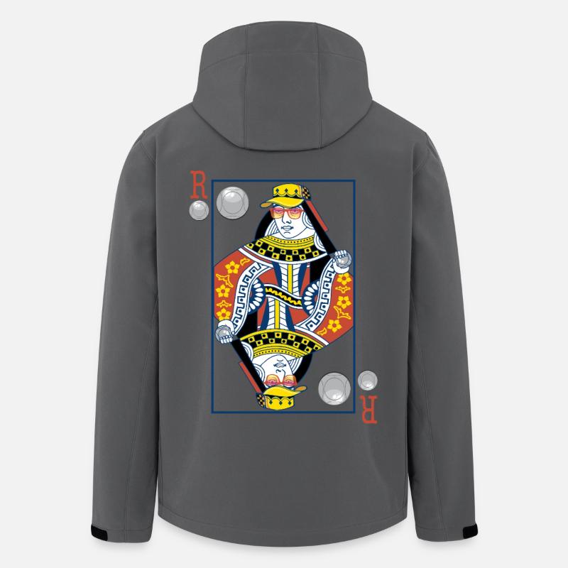 Reine de la pétanque - Recycelte Männer Softshell-Jacke von Stanley/Stella - Anthrazit
