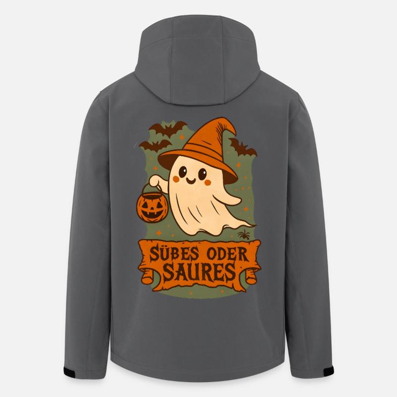 Süßes oder Saures - Gespenst - Recycelte Männer Softshell-Jacke von Stanley/Stella - Anthrazit