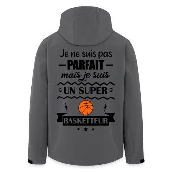 Nicht perfekt, aber großartiger Basketballspieler - Recycelte Männer Softshell-Jacke von Stanley/Stella - Anthrazit - Hinten - AI Model Male 185 light (185cm)