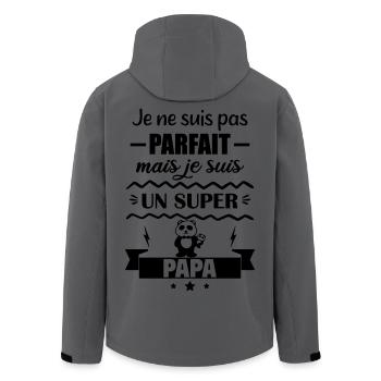 Nicht perfekt, aber toller Vater - Recycelte Männer Softshell-Jacke von Stanley/Stella - Anthrazit - Hinten - AI Model Male 185 light (185cm)