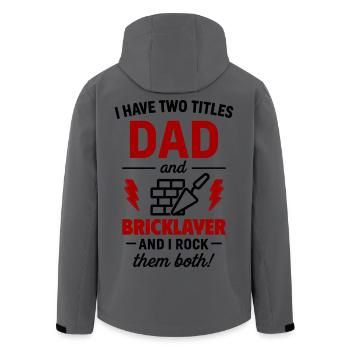 Dad Mason Gift Christmas Father's Day - Men’s Recycled Softshell Jacket by Stanley/Stella - anthracite - Back - AI Model Male 185 light (185cm)