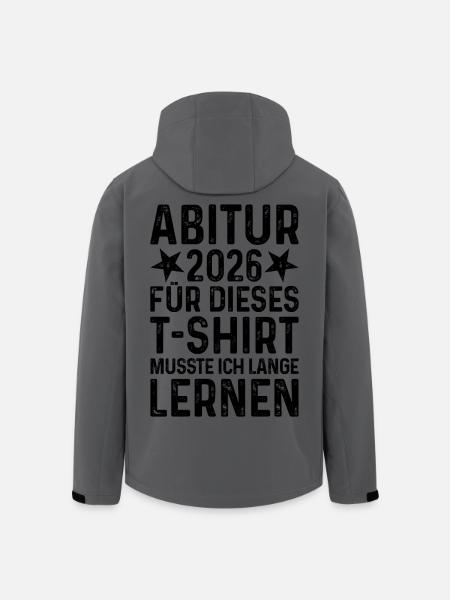 Abitur 2026 T-Shirt Spruch lange lernen Abi - Recycelte Männer Softshell-Jacke von Stanley/Stella - Anthrazit