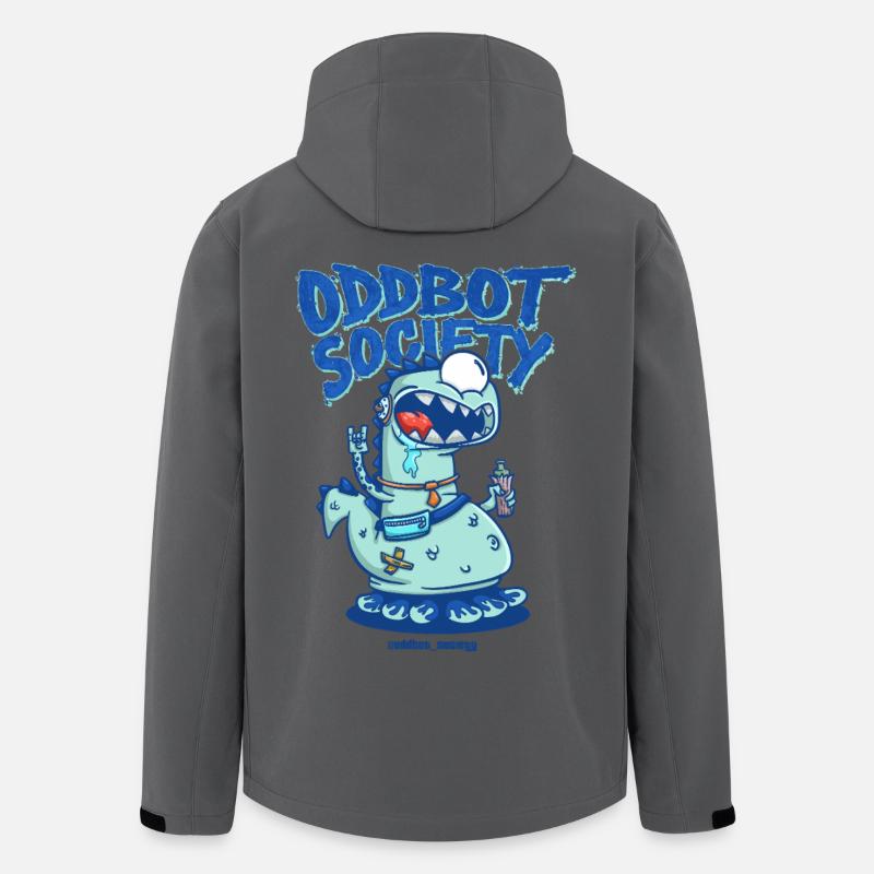 ODDBOT-GESELLSCHAFT Dino-Roboter Blau - Recycelte Männer Softshell-Jacke von Stanley/Stella - Anthrazit