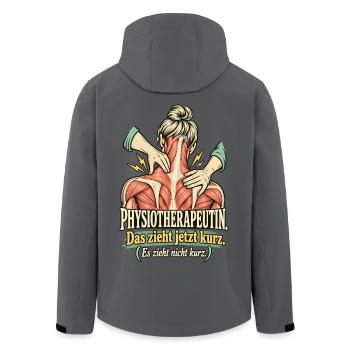 Physiotherapeutin Das zieht kurz - Recycelte Männer Softshell-Jacke von Stanley/Stella - Anthrazit - Hinten - AI Model Male 185 light (185cm)