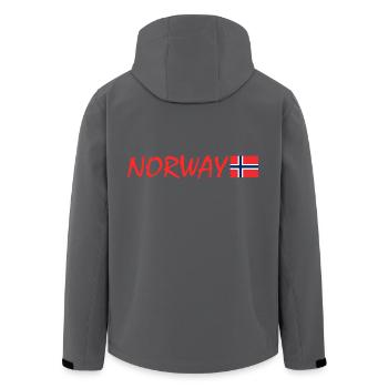 Norwegen - Recycelte Männer Softshell-Jacke von Stanley/Stella - Anthrazit - Hinten - AI Model Male 185 light (185cm)