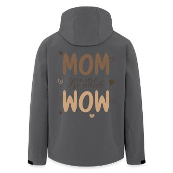 Mama Du Bist Wow Mom You Are Wow Mutter Muttertag - Recycelte Männer Softshell-Jacke von Stanley/Stella - Anthrazit - Hinten - AI Model Male 185 light (185cm)