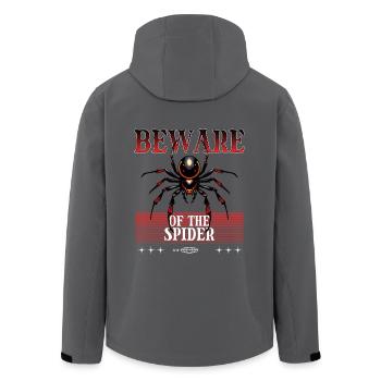 Spinne - Recycelte Männer Softshell-Jacke von Stanley/Stella - Anthrazit - Hinten - AI Model Male 185 light (185cm)