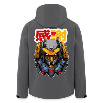 Anime Roboter TWO! - Recycelte Männer Softshell-Jacke von Stanley/Stella - Anthrazit - Hinten - AI Model Male 185 light (185cm)