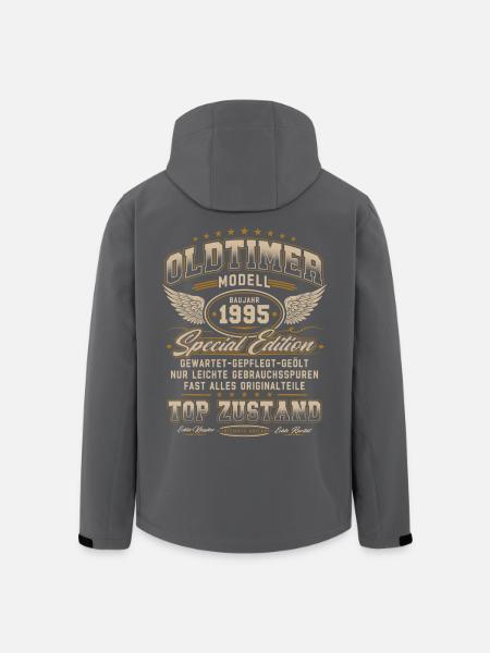 Oldtimer Baujahr 1995 Jahrgang Geburtstag Geschenk - Recycelte Männer Softshell-Jacke von Stanley/Stella - Anthrazit