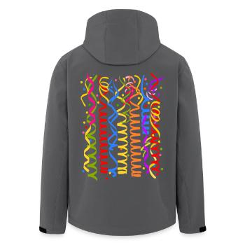 Karneval Fasching Kostüm Silvester Luftschlangen - Recycelte Männer Softshell-Jacke von Stanley/Stella - Anthrazit - Hinten - AI Model Male 185 light (185cm)