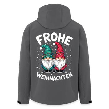 Gnom Frohe Weihnachten Wichtel niedlich Zwerg - Recycelte Männer Softshell-Jacke von Stanley/Stella - Anthrazit - Hinten - AI Model Male 185 light (185cm)