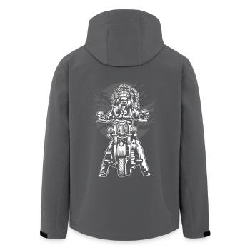 Indian Chief Motorcycle - Recycelte Männer Softshell-Jacke von Stanley/Stella - Anthrazit - Hinten - AI Model Male 185 light (185cm)