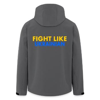 Fight like ukrainian - Recycelte Männer Softshell-Jacke von Stanley/Stella - Anthrazit - Hinten - AI Model Male 185 light (185cm)