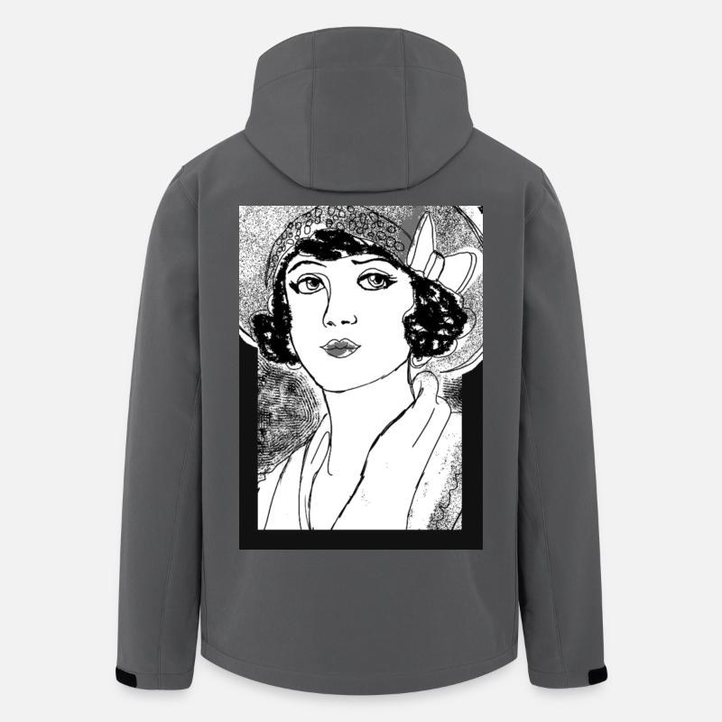 Lady Noir Portrait (Schwarz & Weiß) - Recycelte Männer Softshell-Jacke von Stanley/Stella - Anthrazit