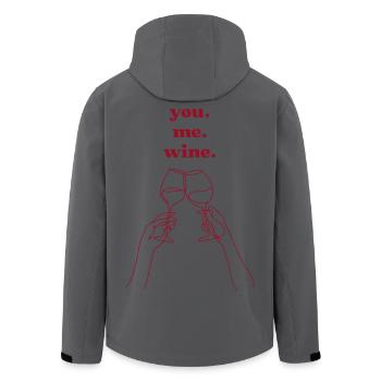 Toi. Moi. du vin. - Veste softshell homme en polyester recyclé Stanley/Stella - charbon - Dos - AI Model Male 185 light (185cm)