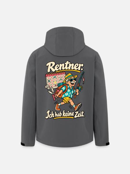 Rentner Ich hab keine Zeit - Recycelte Männer Softshell-Jacke von Stanley/Stella - Anthrazit