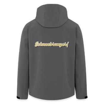 Schneebrunzer Österreich Dialekt Mundart Sprache - Recycelte Männer Softshell-Jacke von Stanley/Stella - Anthrazit - Hinten - AI Model Male 185 light (185cm)