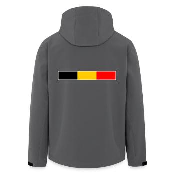 Belgien - Recycelte Männer Softshell-Jacke von Stanley/Stella - Anthrazit - Hinten - AI Model Male 185 light (185cm)