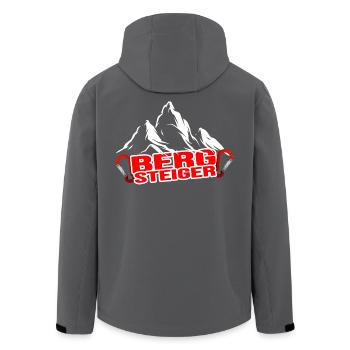 bergsteiger alpin trade-climbing klettern bergfex - Recycelte Männer Softshell-Jacke von Stanley/Stella - Anthrazit - Hinten - AI Model Male 185 light (185cm)