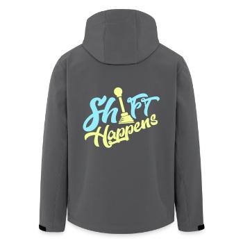 Shift Happens - Car Shirt - Recycelte Männer Softshell-Jacke von Stanley/Stella - Anthrazit - Hinten - AI Model Male 185 light (185cm)