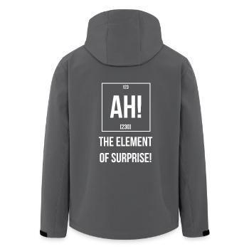 Ah The Element of Surprise - Recycelte Männer Softshell-Jacke von Stanley/Stella - Anthrazit - Hinten - AI Model Male 185 light (185cm)