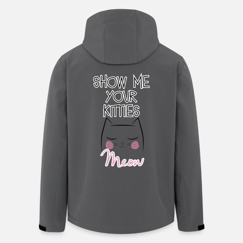 Show Me Your Kitties - Men’s Recycled Softshell Jacket by Stanley/Stella - anthracite