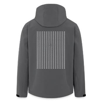 Zum Herz - Recycelte Männer Softshell-Jacke von Stanley/Stella - Anthrazit - Hinten - AI Model Male 185 light (185cm)