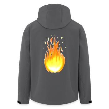 Flame Flammen Feuer brennen Feuerwehr - Recycelte Männer Softshell-Jacke von Stanley/Stella - Anthrazit - Hinten - AI Model Male 185 light (185cm)