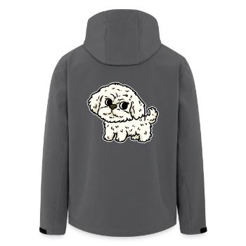 SHIHTZU Hunde Baby Rassehund Hunderasse - Recycelte Männer Softshell-Jacke von Stanley/Stella - Anthrazit - Hinten - AI Model Male 185 light (185cm)