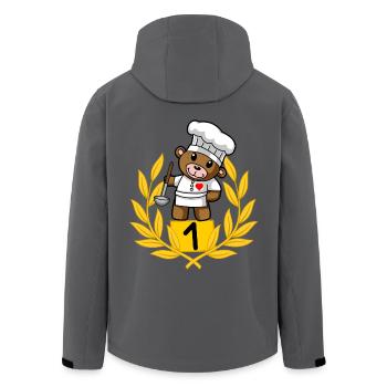 Küchenchef Chefkoch Hobbykoch Koch Berufe - Recycelte Männer Softshell-Jacke von Stanley/Stella - Anthrazit - Hinten - AI Model Male 185 light (185cm)