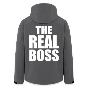 The real boss - Recycelte Männer Softshell-Jacke von Stanley/Stella - Anthrazit - Hinten - AI Model Male 185 light (185cm)