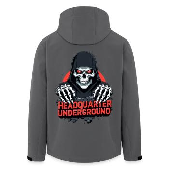 Gangster Skull - Recycelte Männer Softshell-Jacke von Stanley/Stella - Anthrazit - Hinten - AI Model Male 185 light (185cm)