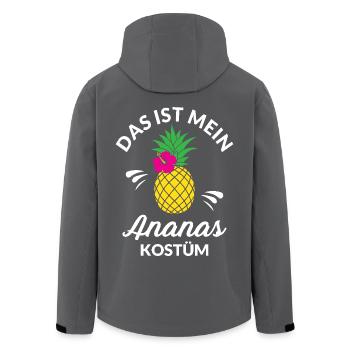Ananas Kostüm Obst Kostüm Fasching - Recycelte Männer Softshell-Jacke von Stanley/Stella - Anthrazit - Hinten - AI Model Male 185 light (185cm)