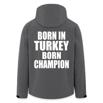 born in turkey born champion - Türkei - Recycelte Männer Softshell-Jacke von Stanley/Stella - Anthrazit - Hinten - AI Model Male 185 light (185cm)